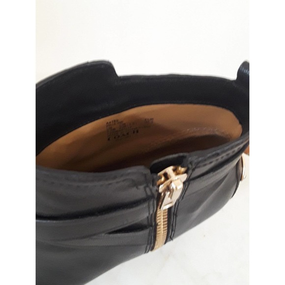 Womens Coach New York Pauline Black Leather & Suede Ankle Booties Emblem NWOT - Picture 6 of 12